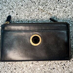 Authentic Bvlgari Black Leather Bifold Wallet